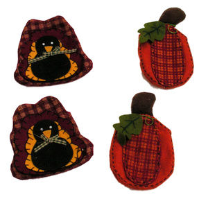 NWT Harvest Flatware Holders Holiday Set 4